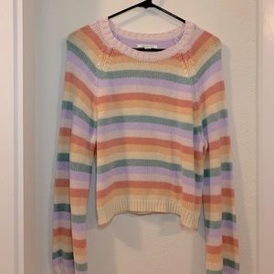American Eagle Outfitters Pastel Rainbow Sweater